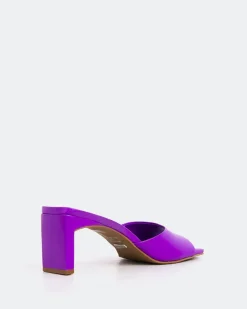 Mid Heels|Mules-L'INTERVALLE Visalia Violet Leather