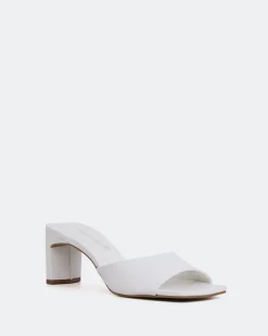 Mid Heels|Mules-L'INTERVALLE Visalia White Leather