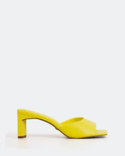 Mid Heels|Mules-L'INTERVALLE Visalia Yellow Leather