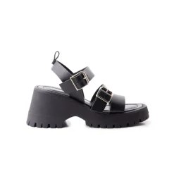 Platform-L'INTERVALLE Viterbo Black Leather