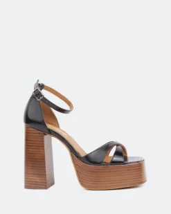 Platform-L'INTERVALLE Vixen Black Leather