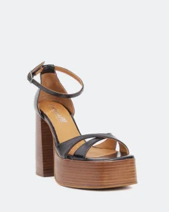 Platform-L'INTERVALLE Vixen Black Leather