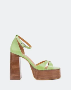 Platform-L'INTERVALLE Vixen Green Leather