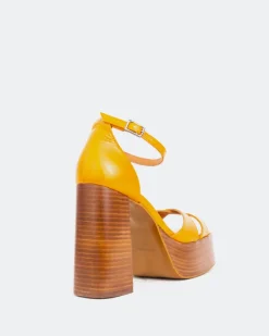 Platform-L'INTERVALLE Vixen Orange Leather