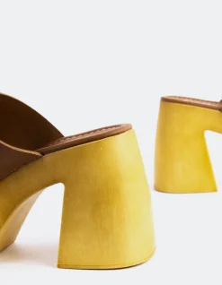 Wood Sandals|Platform-L'INTERVALLE Vyronas Tan Leather