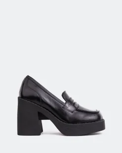 Platforms|Loafers-L'INTERVALLE Weezer Black Leather