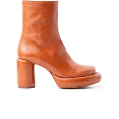 Ankle Boots-L'INTERVALLE Weston Burnt Orange Leather