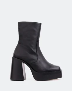 Platform|Ankle Boots-L'INTERVALLE Wicked Black Matte Leather