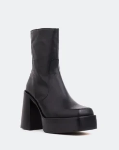 Platform|Ankle Boots-L'INTERVALLE Wicked Black Matte Leather