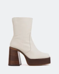 Platform|Ankle Boots-L'INTERVALLE Wicked Off White Leather