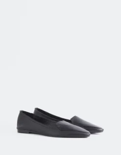 Loafers-L'INTERVALLE Winkle Black Leather