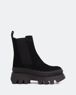 Chelsea|Ankle Boots-L'INTERVALLE Wolfe Black Suede
