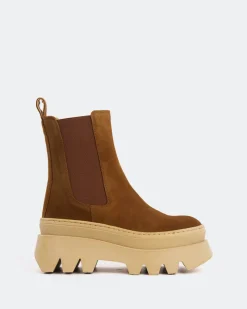 Chelsea|Ankle Boots-L'INTERVALLE Wolfe Camel Suede