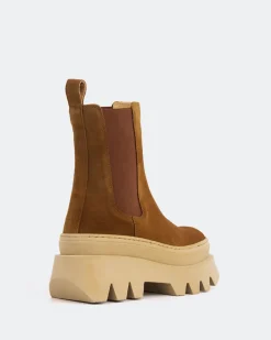 Chelsea|Ankle Boots-L'INTERVALLE Wolfe Camel Suede