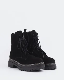 Ankle Boots-L'INTERVALLE Woodbridge Black Suede