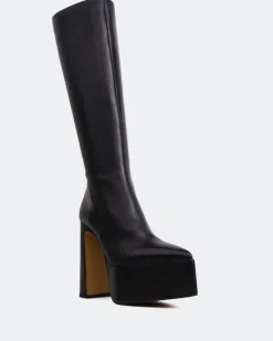 Platform|Tall Boots-L'INTERVALLE Yaroslav Black Leather
