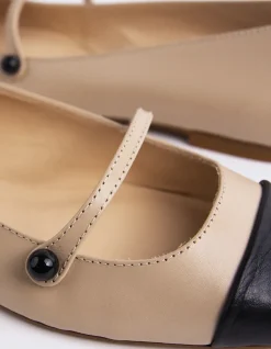 Ballerinas-L'INTERVALLE Yarrow Black.Nude Leather