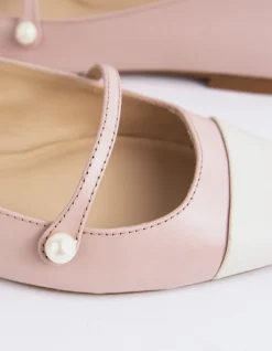 Ballerinas-L'INTERVALLE Yarrow Off Wht.Pink Leather