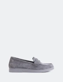 Loafers-L'INTERVALLE Yasmin Grey Suede