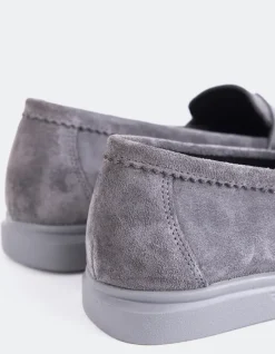 Loafers-L'INTERVALLE Yasmin Grey Suede