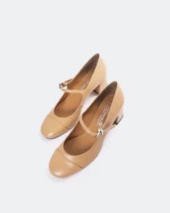 Mary-jane-L'INTERVALLE Zanotti Camel Leather