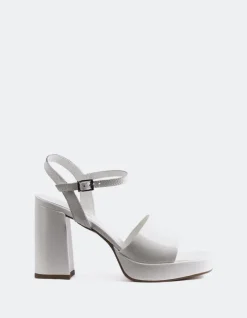 Platform|High Heels-L'INTERVALLE Zografou White Naplack
