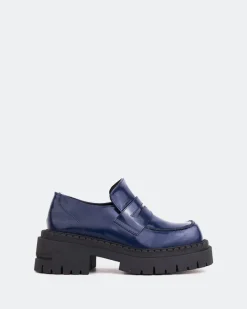 Loafers-L'INTERVALLE Zolian Navy Leather