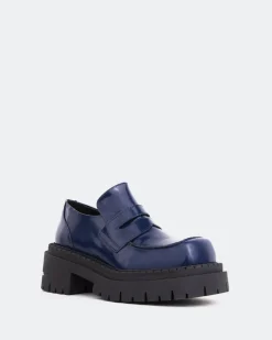 Loafers-L'INTERVALLE Zolian Navy Leather