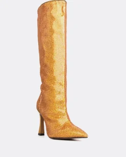 Tall Boots-L'INTERVALLE Zuri Gold Sequins