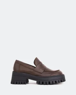 Loafers-L'INTERVALLE Zuta Brown Leather
