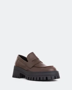 Loafers-L'INTERVALLE Zuta Brown Leather