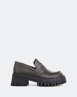 Loafers-L'INTERVALLE Zuta Khaki Leather